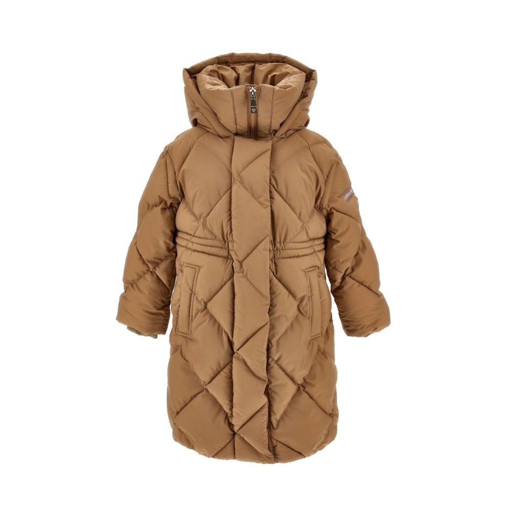 Giubbino per bambina Monnalisa Kids marrone con trapuntatura a diamante 17H108 8025 0003 MONNALISA KIDS