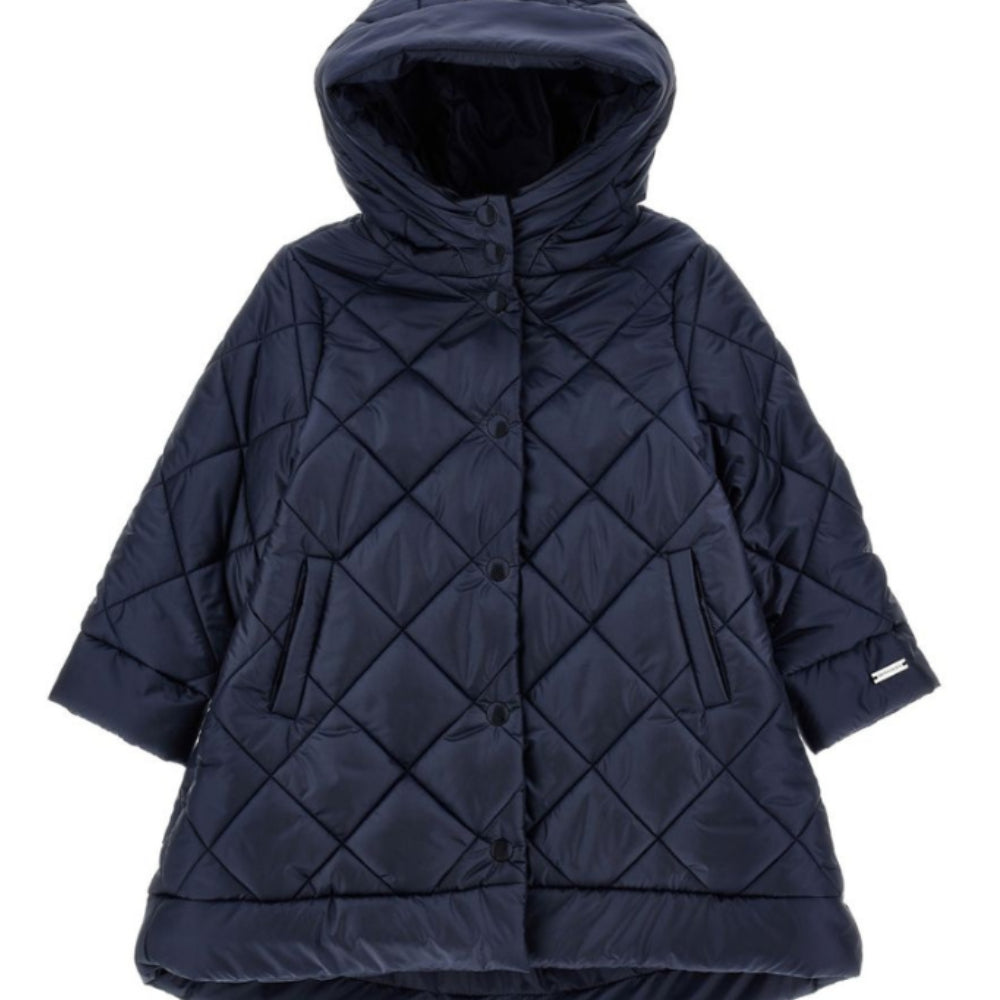 Piumino per bambina Monnalisa Kids blu con dettaglio fiocco posteriore 17H110 8719 056S MONNALISA KIDS