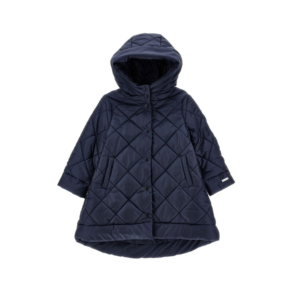 Piumino per bambina Monnalisa Kids blu con dettaglio fiocco posteriore 17H110 8719 056S MONNALISA KIDS