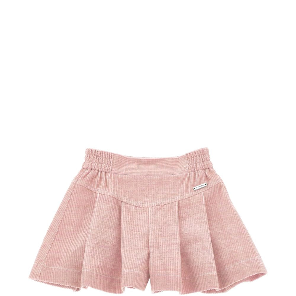 Shorts per bambina Monnalisa Kids rosa in velluto a coste 17H404 8852 094F MONNALISA KIDS