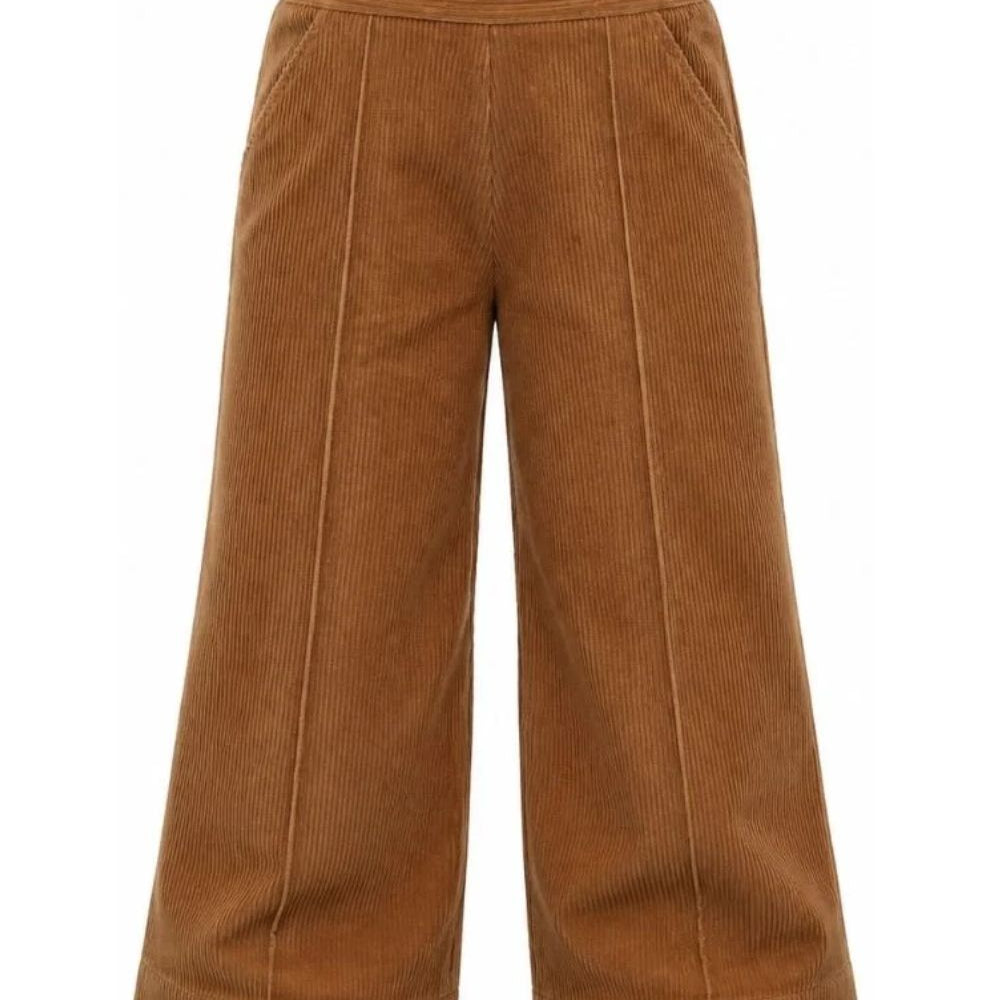 Pantaloni per bambina Monnalisa Kids marrone con tessuto a coste 17H405 8852 0005 MONNALISA KIDS