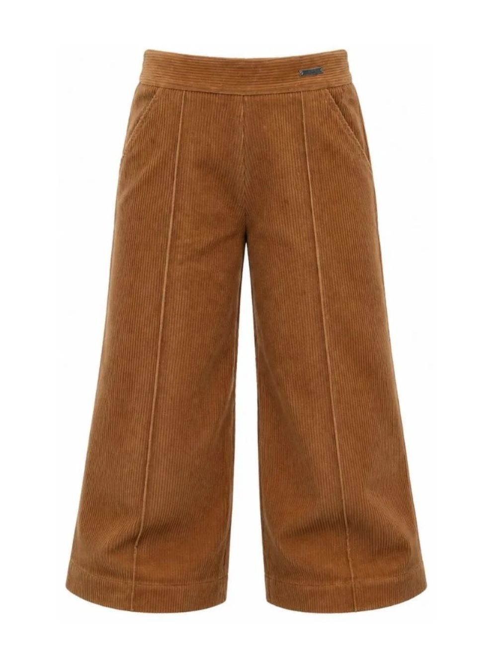 Pantaloni per bambina Monnalisa Kids marrone con tessuto a coste 17H405 8852 0005 MONNALISA KIDS