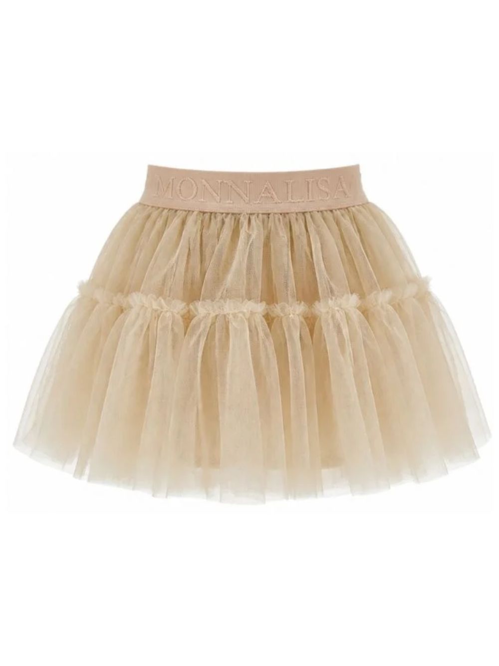 Gonna per bambina Monnalisa Kids beige con trama in tulle 17HGON T9945 0003 MONNALISA KIDS