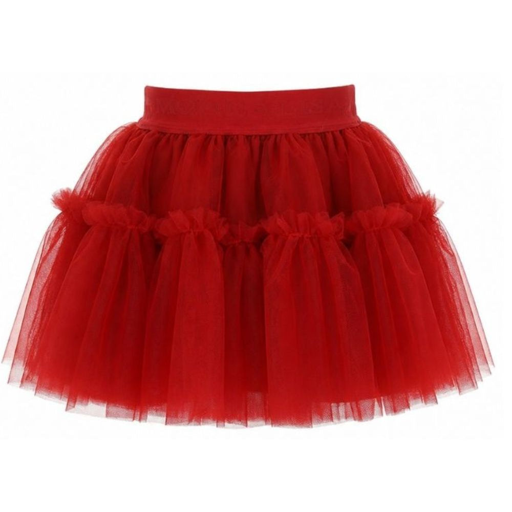 Gonna per bambina Monnalisa Kids rossa con trama in tulle 17HGON T9945 0043 MONNALISA KIDS