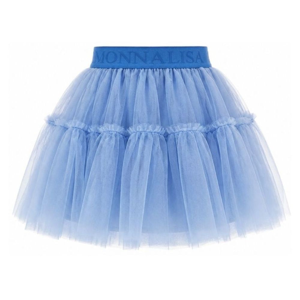 Gonna per bambina Monnalisa Kids blu con trama in tulle 17HGON T9945 0057 MONNALISA KIDS