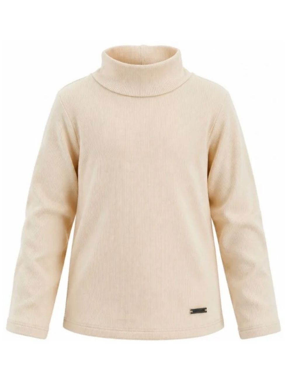 Maglione per bambina Monnalisa Kids beige con lavorazione in maglia coste 17HLUC 8212 0002 MONNALISA KIDS