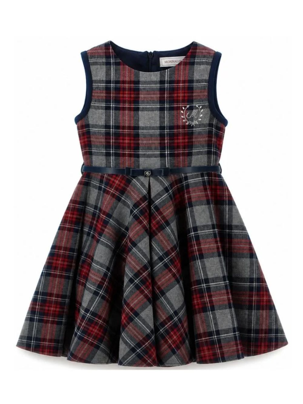 Abito per bambina Monnalisa Kids multicolore con motivo tartan 18HSCA 8321 3156 MONNALISA KIDS