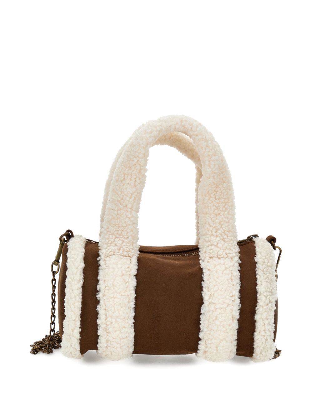 Borsa per bambina Monnalisa Kids marrone con finitura in shearling 19H000 8032 0006 MONNALISA KIDS