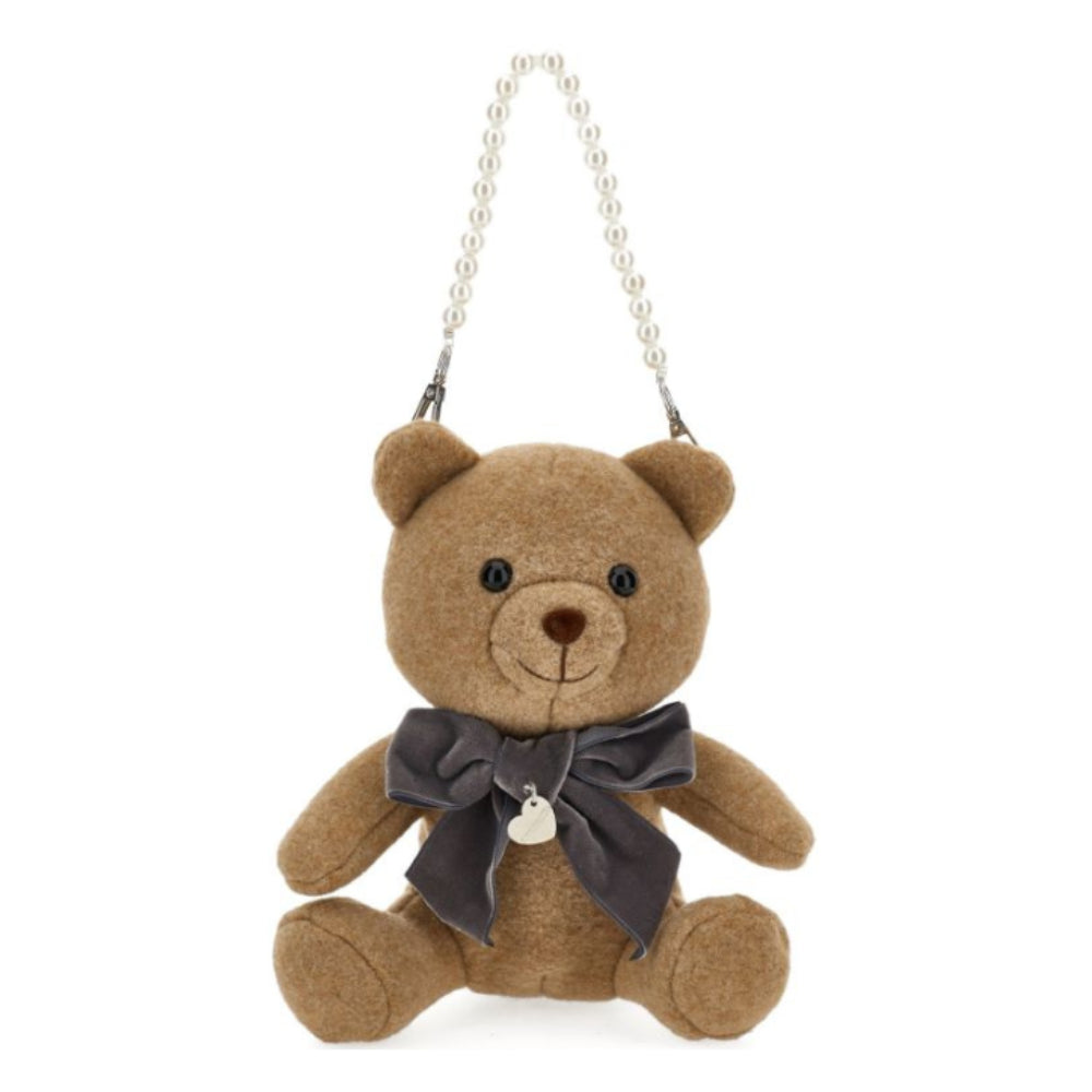 Borsa a spalla per bambina Monnalisa Kids beige con orsetto 19H003 8059 0003 MONNALISA KIDS