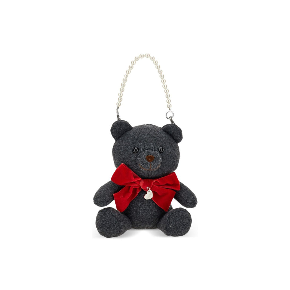 Borsa a spalla per bambina Monnalisa Kids grigia con orsetto 19H003 8059 0031 MONNALISA KIDS