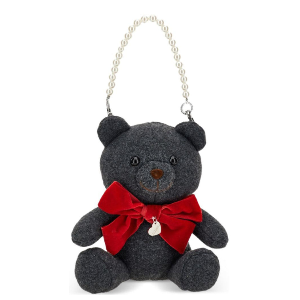 Borsa a spalla per bambina Monnalisa Kids grigia con orsetto 19H003 8059 0031 MONNALISA KIDS