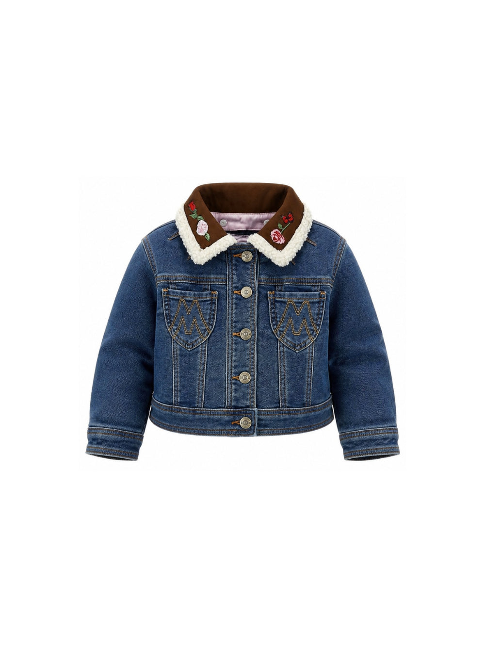 Giacca per bambina Monnalisa Kids in denim con ricamo 19H101 8042 0055 MONNALISA KIDS