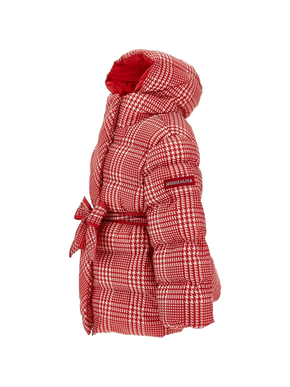 Giubbino per bambina Monnalisa Kids rosso con motivo pied-de-poule 19H104 8024 0143 MONNALISA KIDS