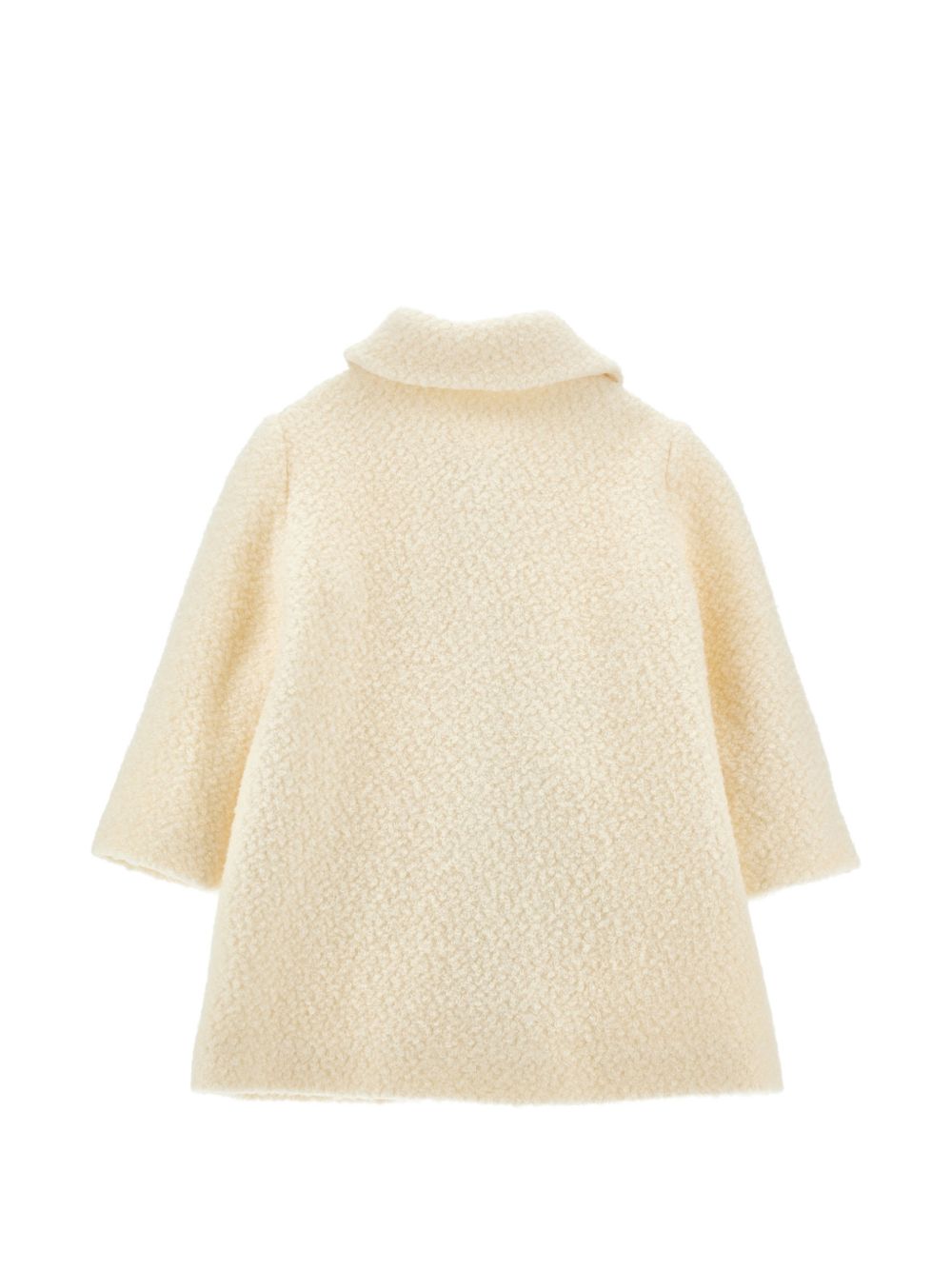 Cappotto per bambina Monnalisa Kids bianco con ricami floreali 19H105 8038 029F MONNALISA KIDS