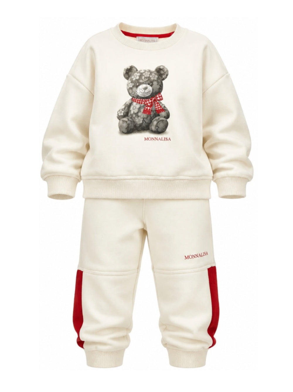 Tuta sportiva per bambina Monnalisa Kids beige con stampa Teddy Bear 19H503 8010 2943 MONNALISA KIDS