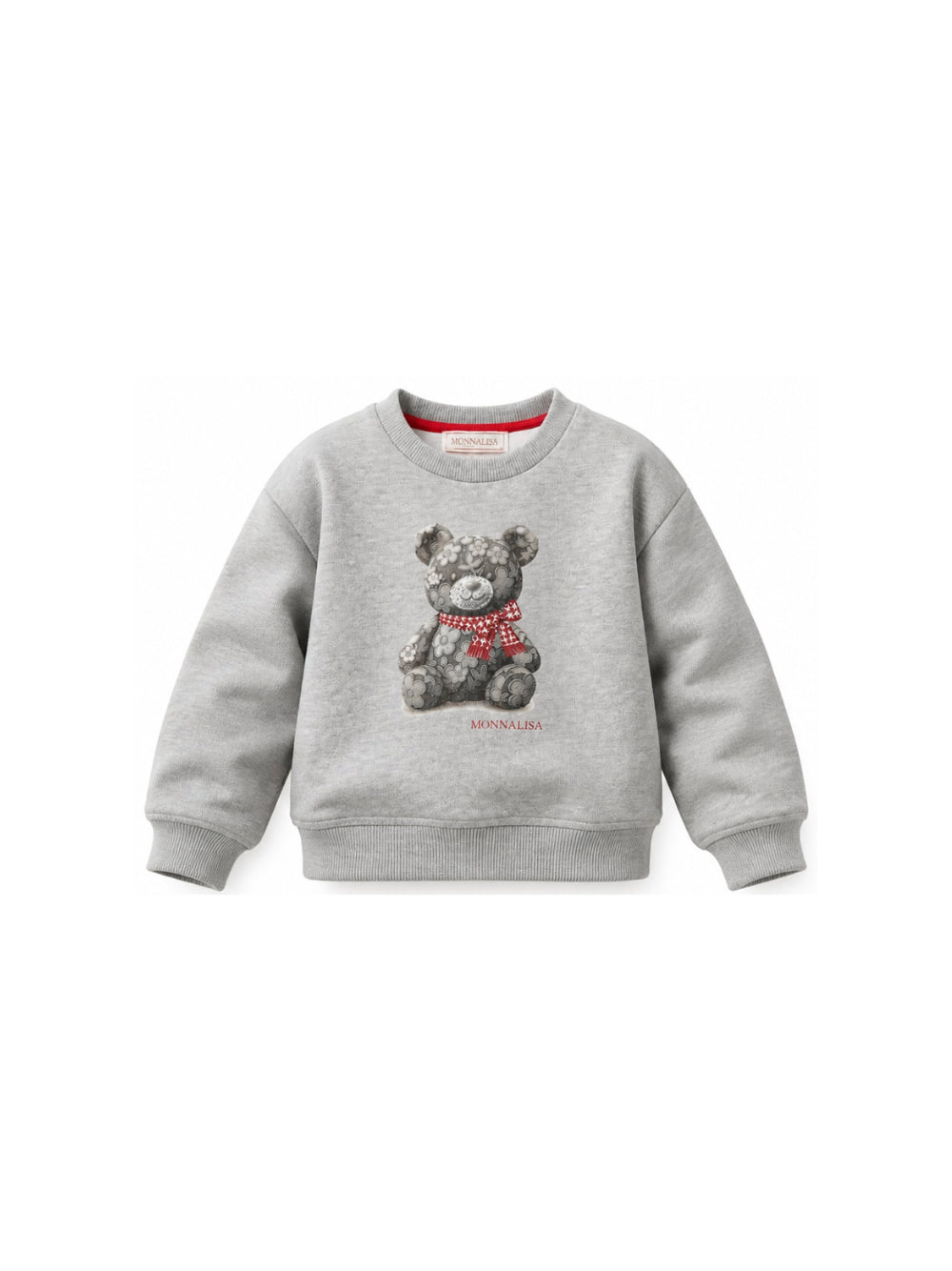Maglione per bambina Monnalisa Kids grigio con stampa Teddy Bear 19H605NP 8010 0033 MONNALISA KIDS