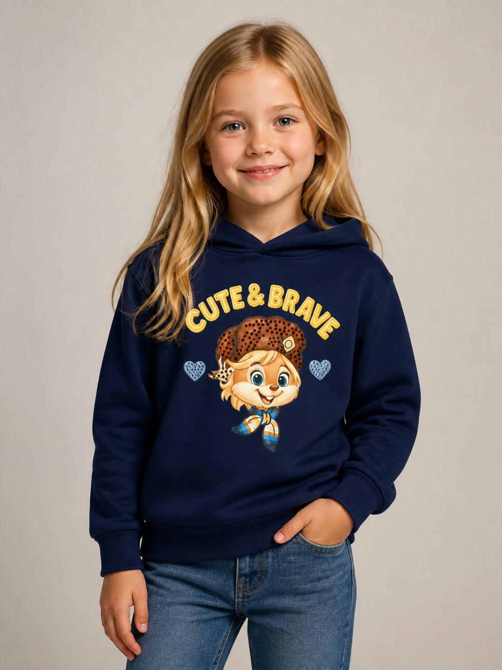 Felpa per bambina Monnalisa Kids blu con stampa grafica 19H611 8030 0056 MONNALISA KIDS