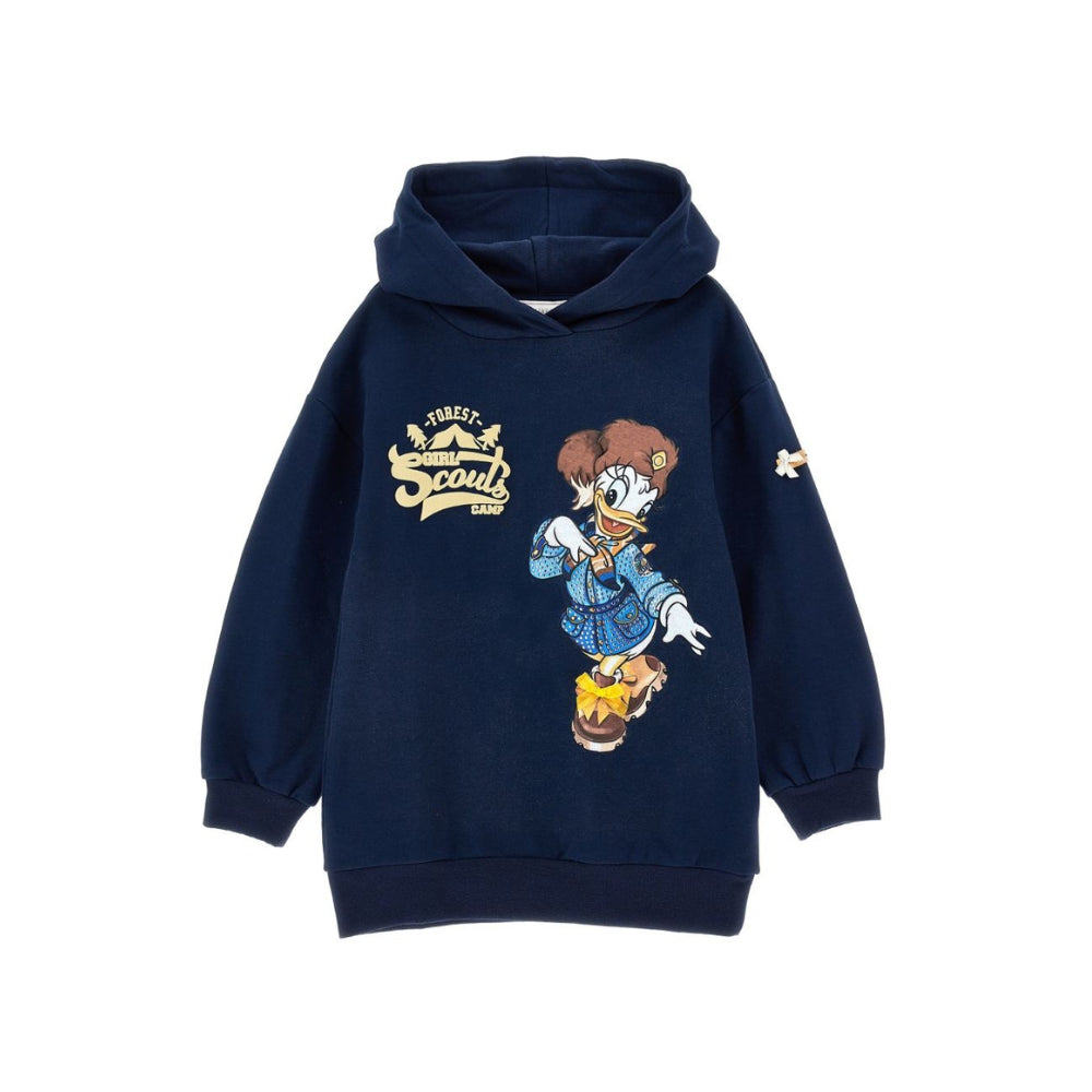 Abito per bambina Monnalisa Kids blu con stampa grafica 19H914 8030 0056 MONNALISA KIDS
