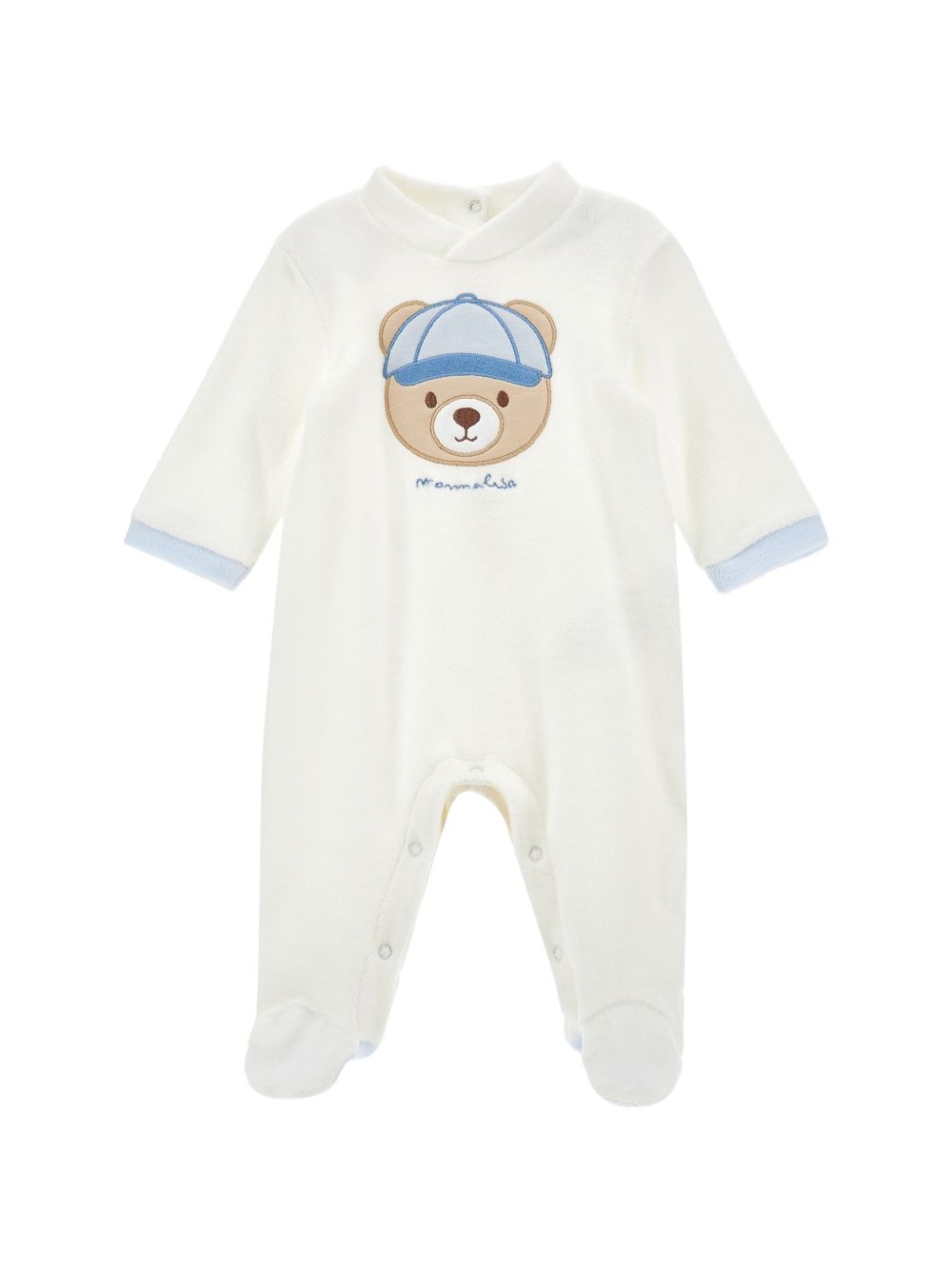 Tutina per neonato Monnalisa Kids bianca con applicazione orsetto 22H200 8003 0001 MONNALISA KIDS
