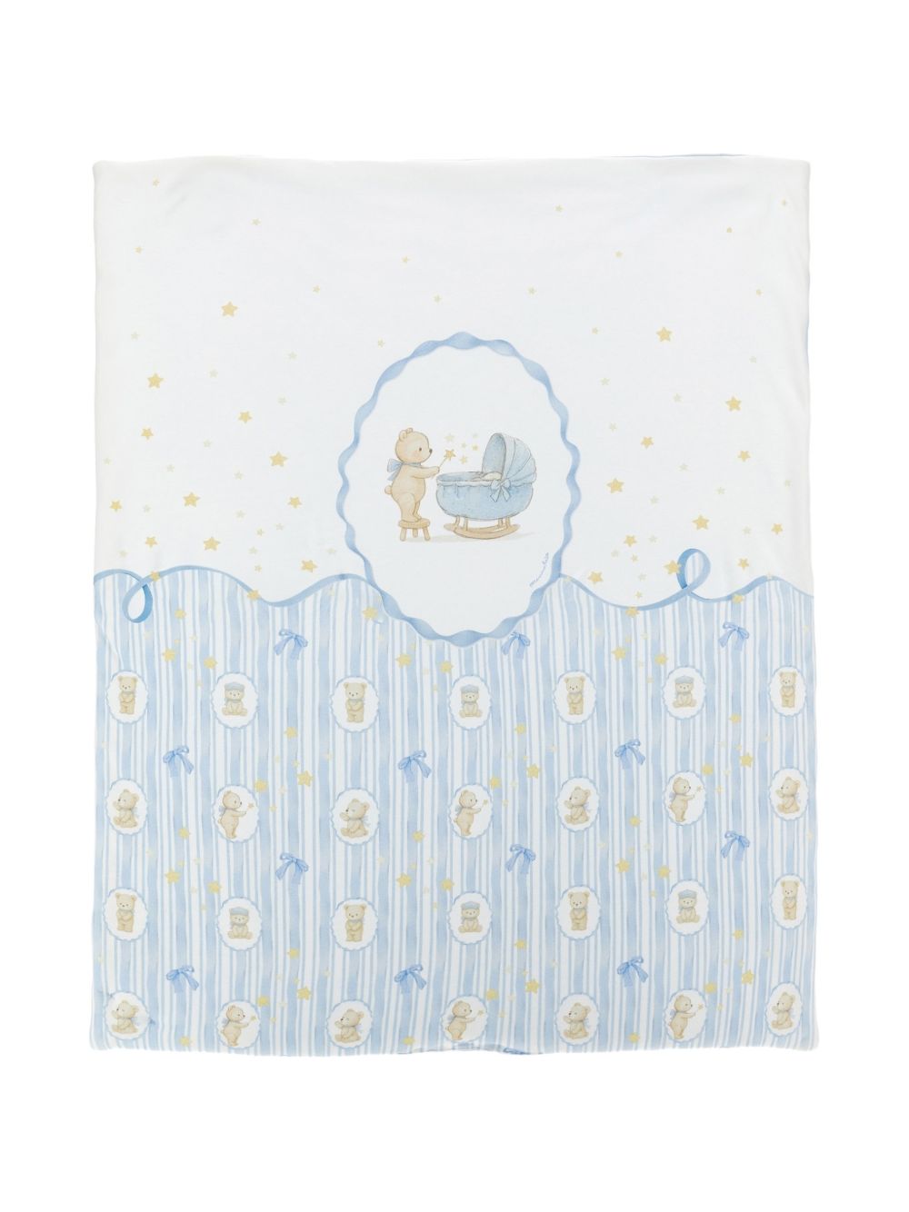 Set tutina e coperta per neonati Monnalisa Kids azzurro con stampa Teddy Bear 22H502 8000 0152 MONNALISA KIDS