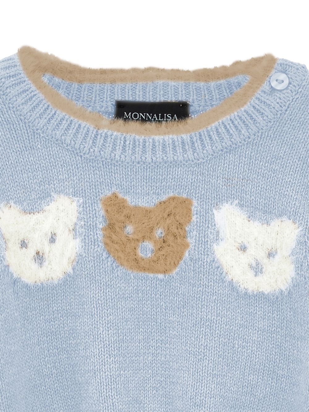 Completo per neonati Monnalisa Kids azzurro con intarsio Teddy Bear 22H505 8060 0052 MONNALISA KIDS