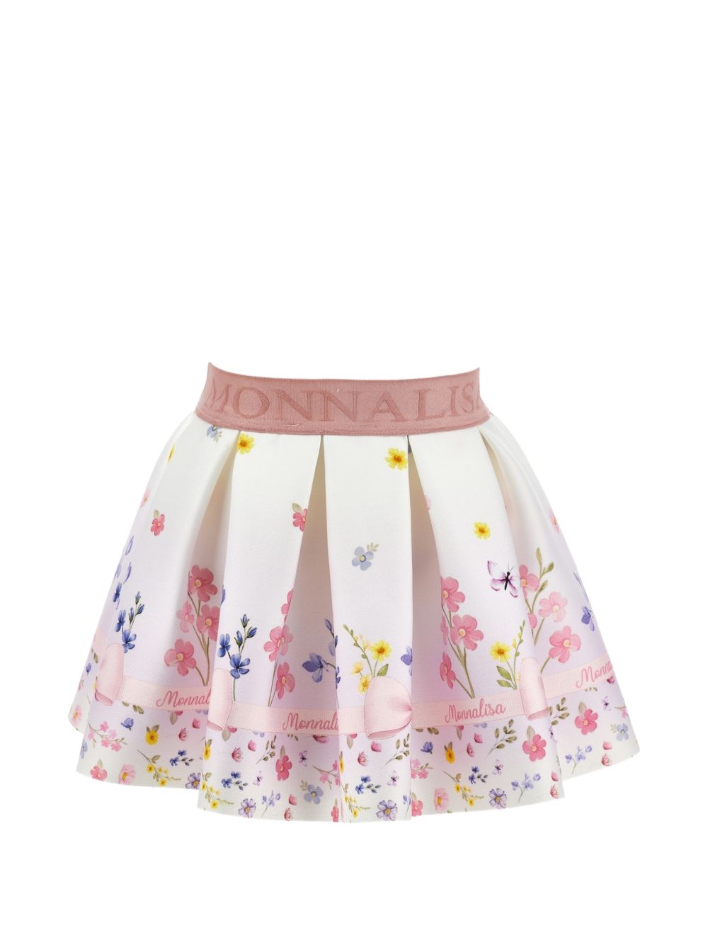 Gonna per neonata Monnalisa Kids rosa con stampa grafica fiori 31H704 8678 0184 MONNALISA KIDS