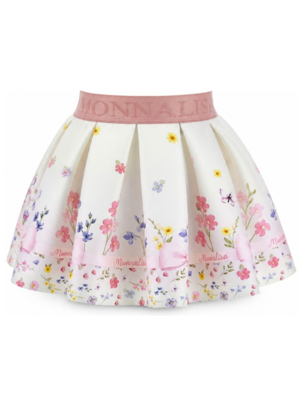 Gonna per neonata Monnalisa Kids rosa con stampa grafica fiori 31H704 8678 0184 MONNALISA KIDS