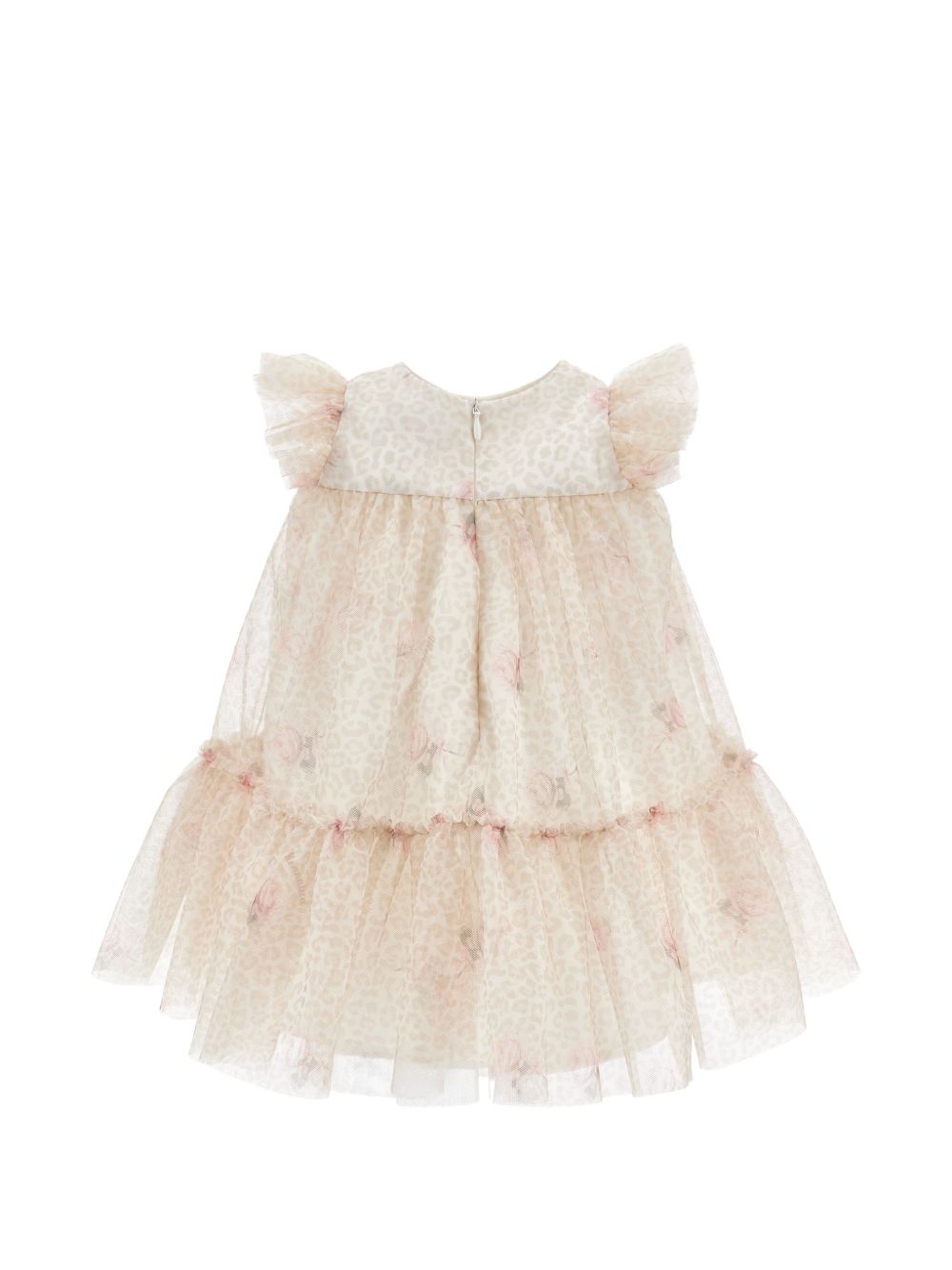 Abito per neonata Monnalisa Kids beige con stampa animalier 31H910 8652 0080 MONNALISA KIDS