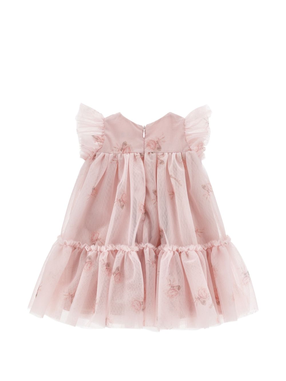 Abito per neonata Monnalisa Kids rosa con strato superiore in tulle 31H910 8652 094F MONNALISA KIDS