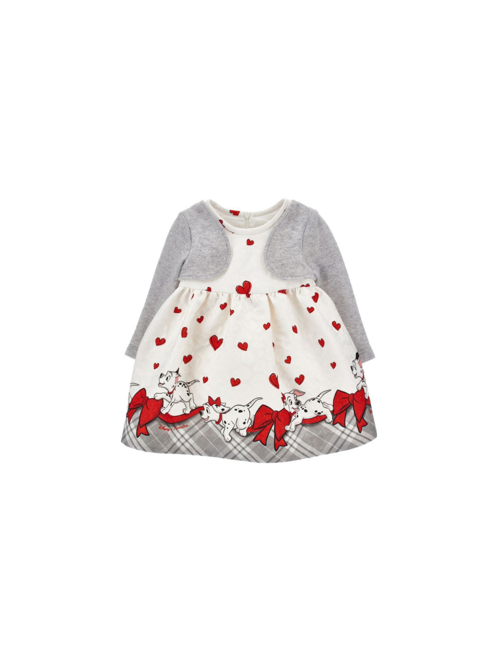 Abito per neonata Monnalisa Kids x Disney écru con stampa dalmata 31H911 8665 0143 MONNALISA KIDS