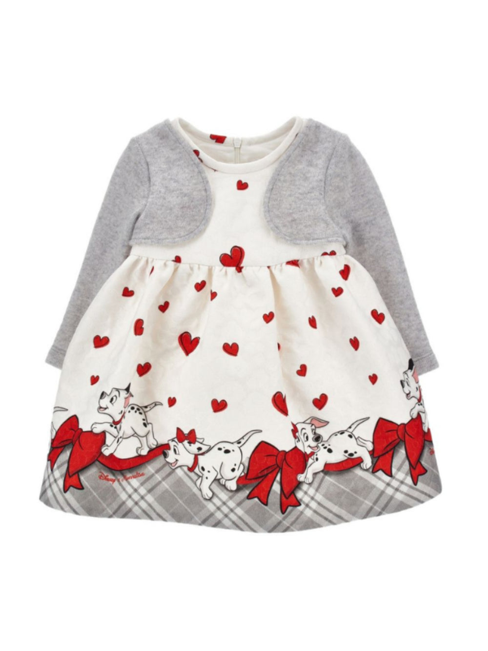 Abito per neonata Monnalisa Kids x Disney écru con stampa dalmata 31H911 8665 0143 MONNALISA KIDS
