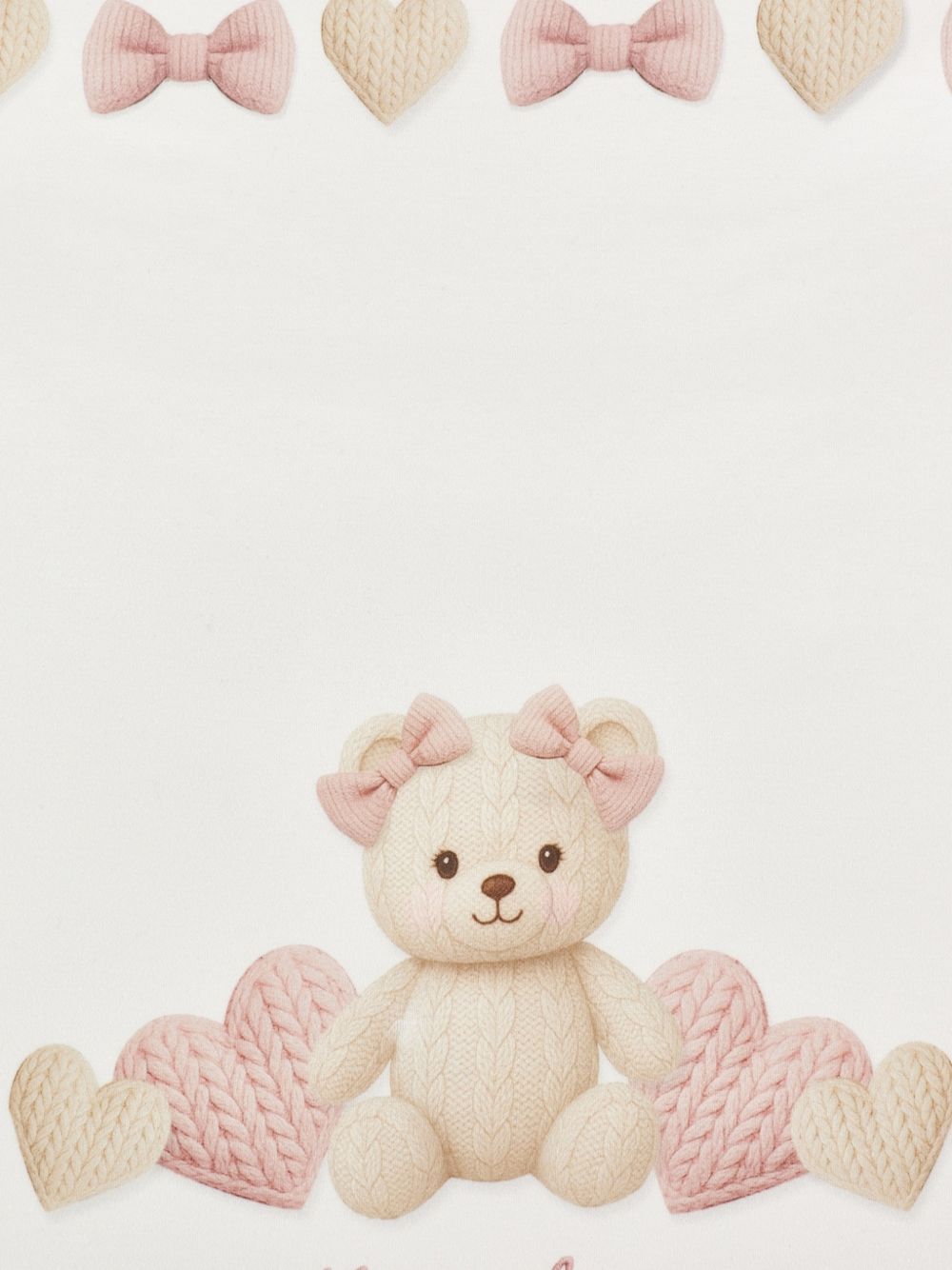 Coperta per neonata Monnalisa Kids bianca con motivo orsetto 35H002 8001 0191 MONNALISA KIDS
