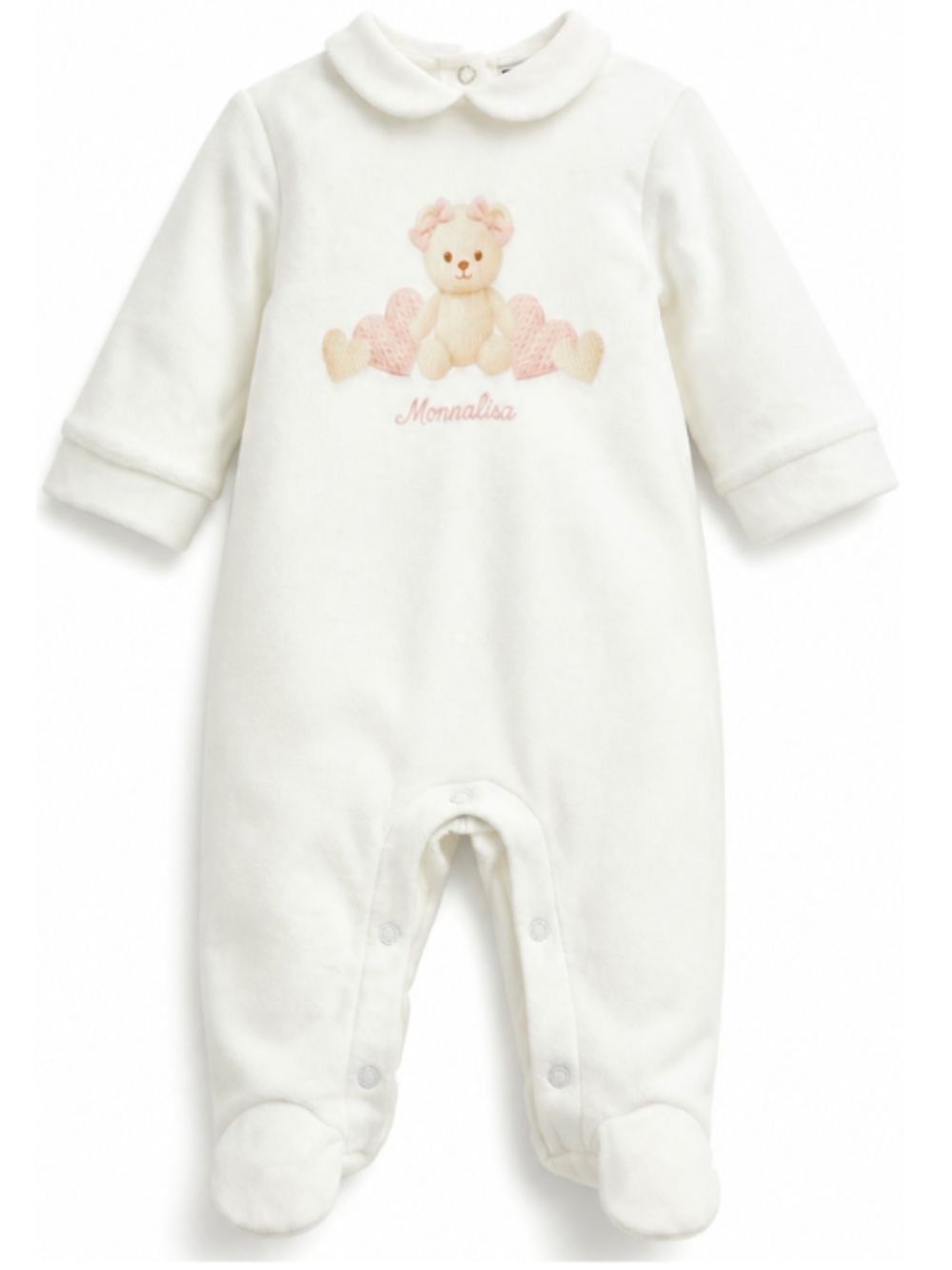 Tutina per neonata Monnalisa Kids bianca con stampa Teddy Bear 35H207 8001 0001 MONNALISA KIDS