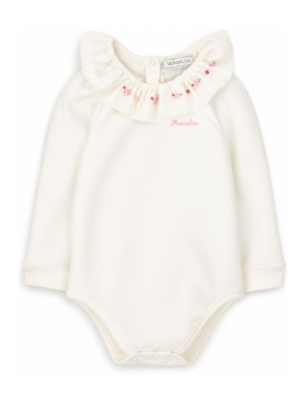 Tutina per neonata Monnalisa Kids bianca con ricamo floreale 35H300NP 8000 0001 MONNALISA KIDS