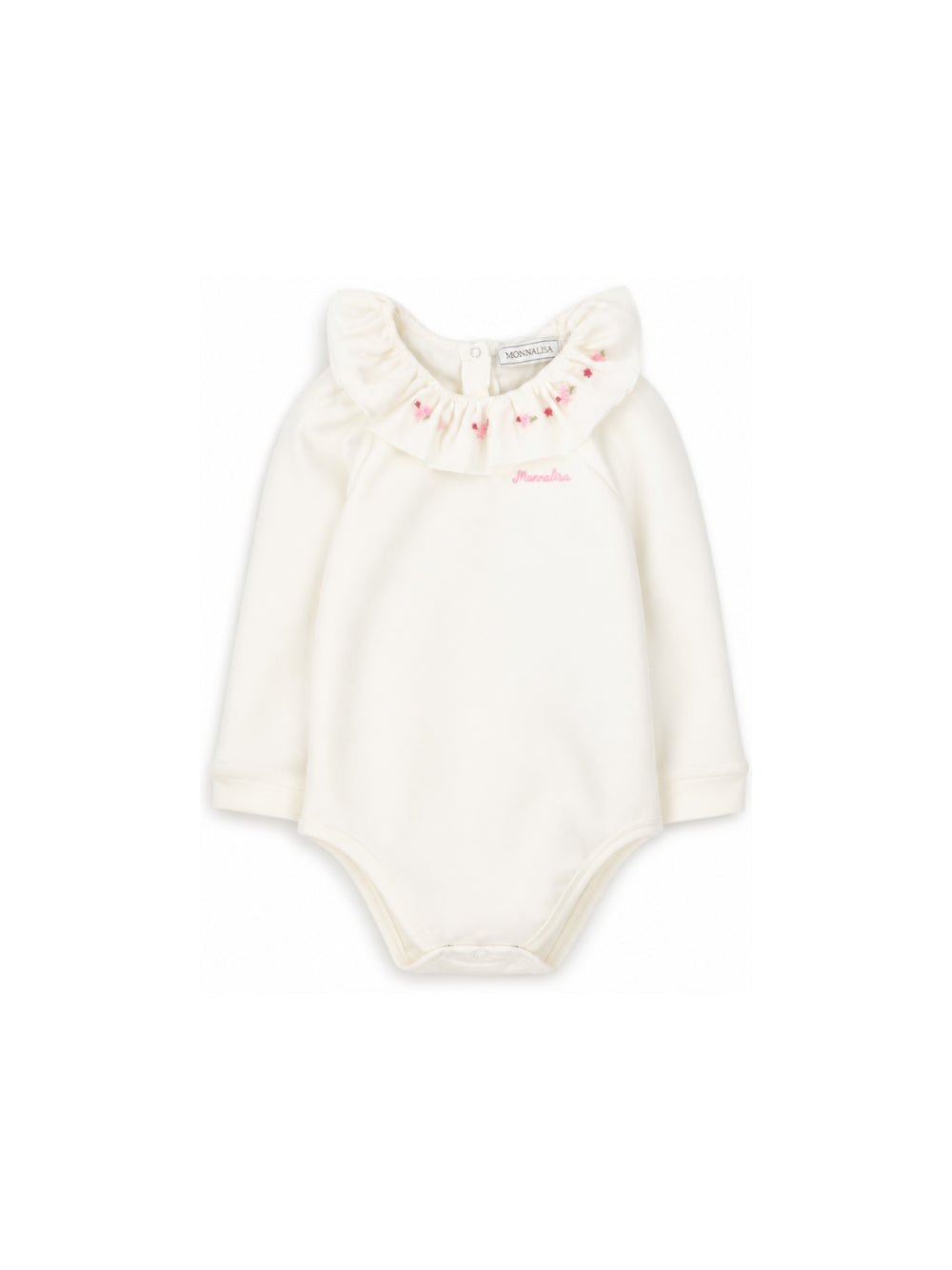 Tutina per neonata Monnalisa Kids bianca con ricamo floreale 35H300NP 8000 0001 MONNALISA KIDS