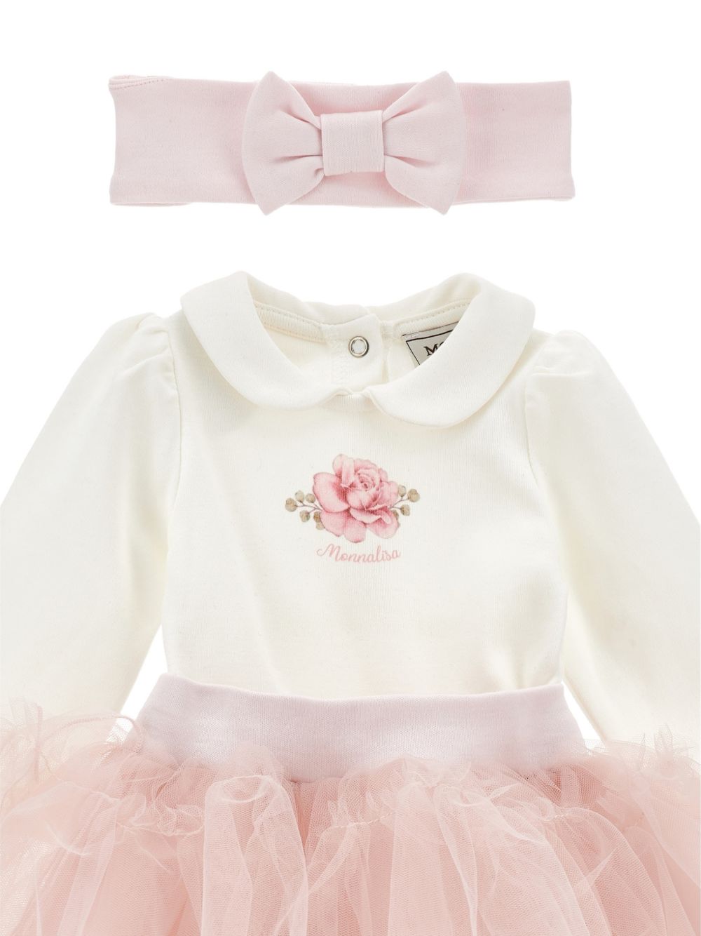 Set tutina gonna e fascia per neonata Monnalisa Kids multicolore con dettaglio in tulle 35H517 8000 0191 MONNALISA KIDS