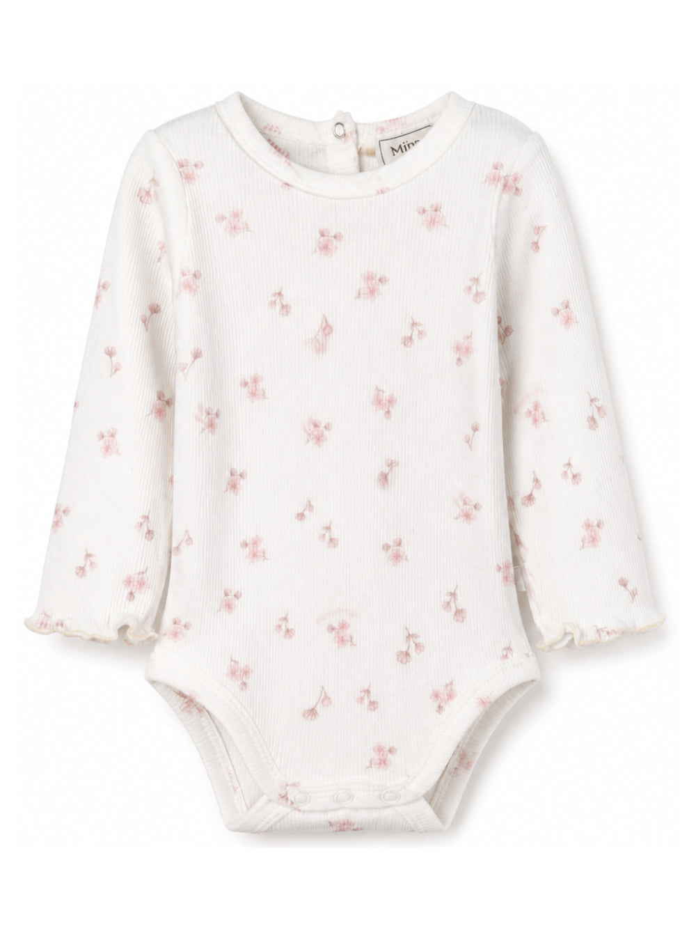 Tutina floreale per neonata Monnalisa bianca con tessuto a coste 35H518NP 8028 0001 MONNALISA KIDS