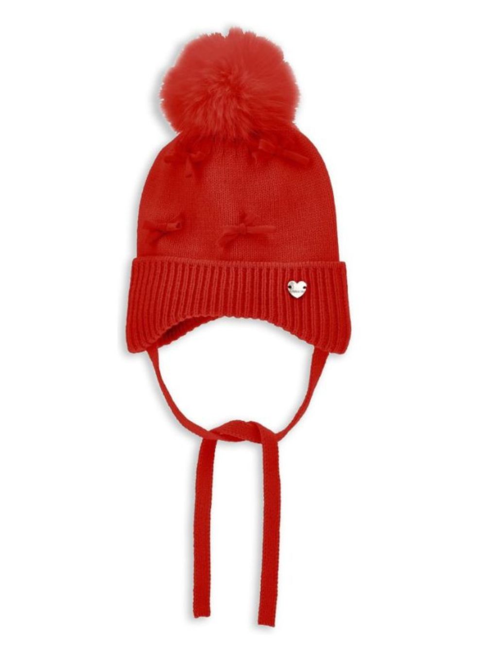 Berretto per neonata Monnalisa Kids rosso con dettaglio con fiocchi 37H005 8064 0043 MONNALISA KIDS