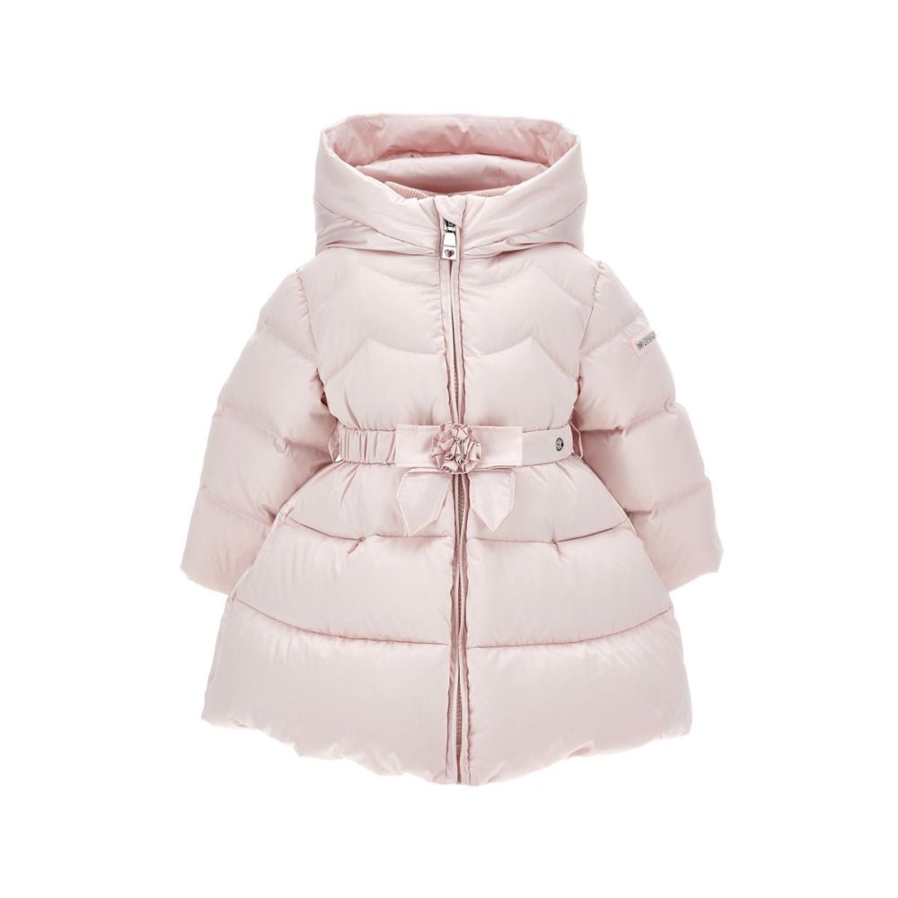 Giubbino per neonata Monnalisa Kids rosa con decorazione a fiori 37H102 8026 0013 MONNALISA KIDS
