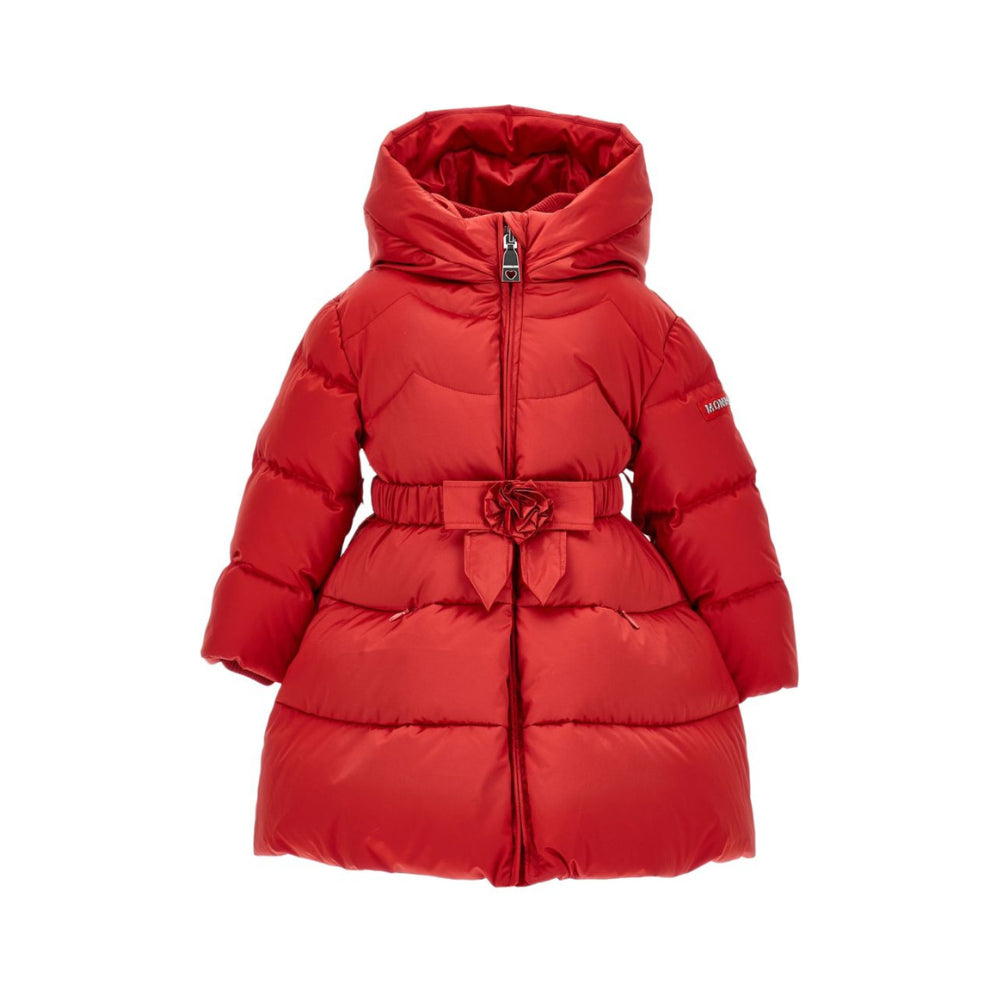 Giubbino per neonata Monnalisa Kids rosso con decorazione a fiori 37H102 8026 0043 MONNALISA KIDS