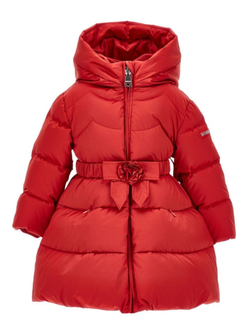 Giubbino per neonata Monnalisa Kids rosso con decorazione a fiori 37H102 8026 0043 MONNALISA KIDS