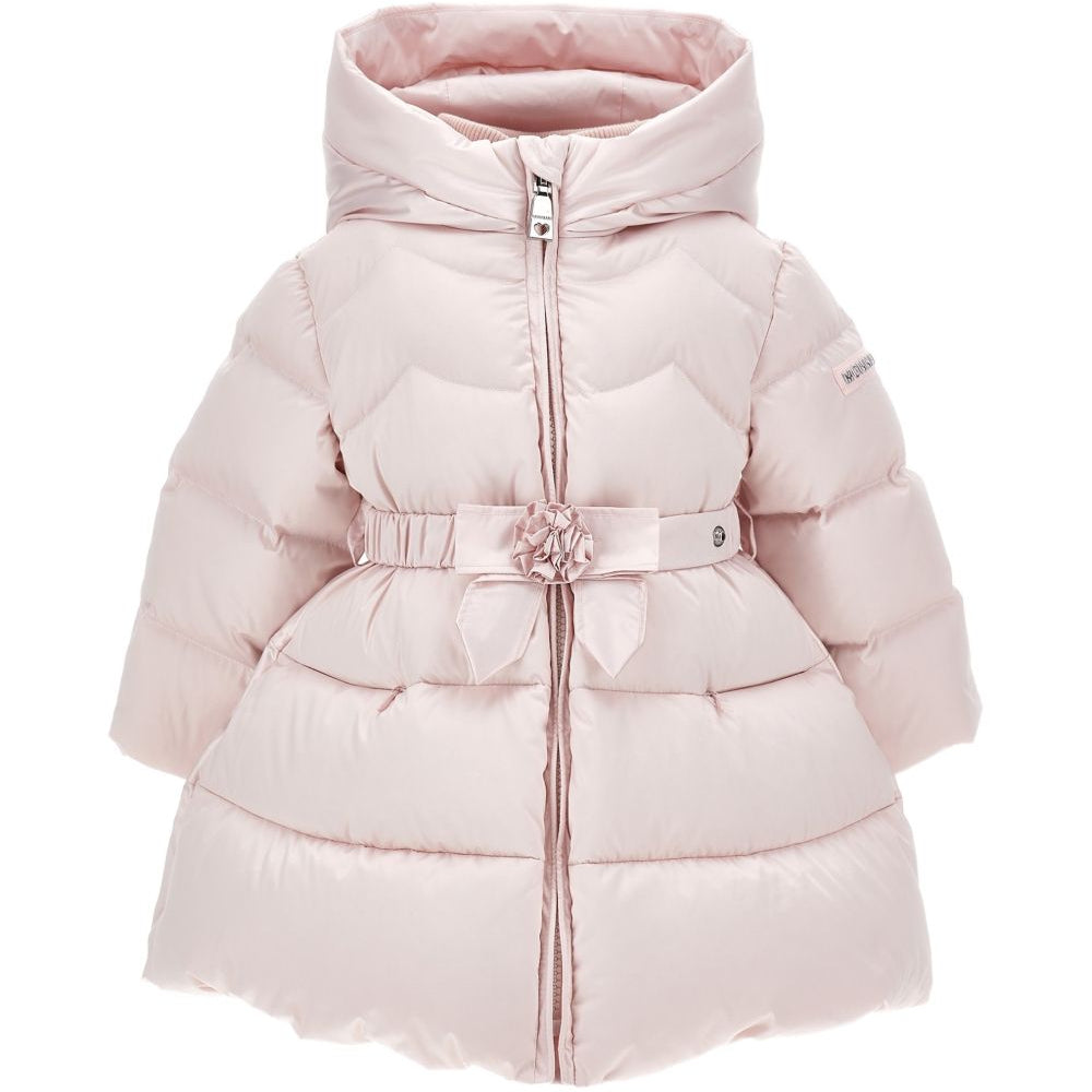 Giubbino per neonata Monnalisa Kids rosa con decorazione a fiori 37H102 8026NB 0013 MONNALISA KIDS