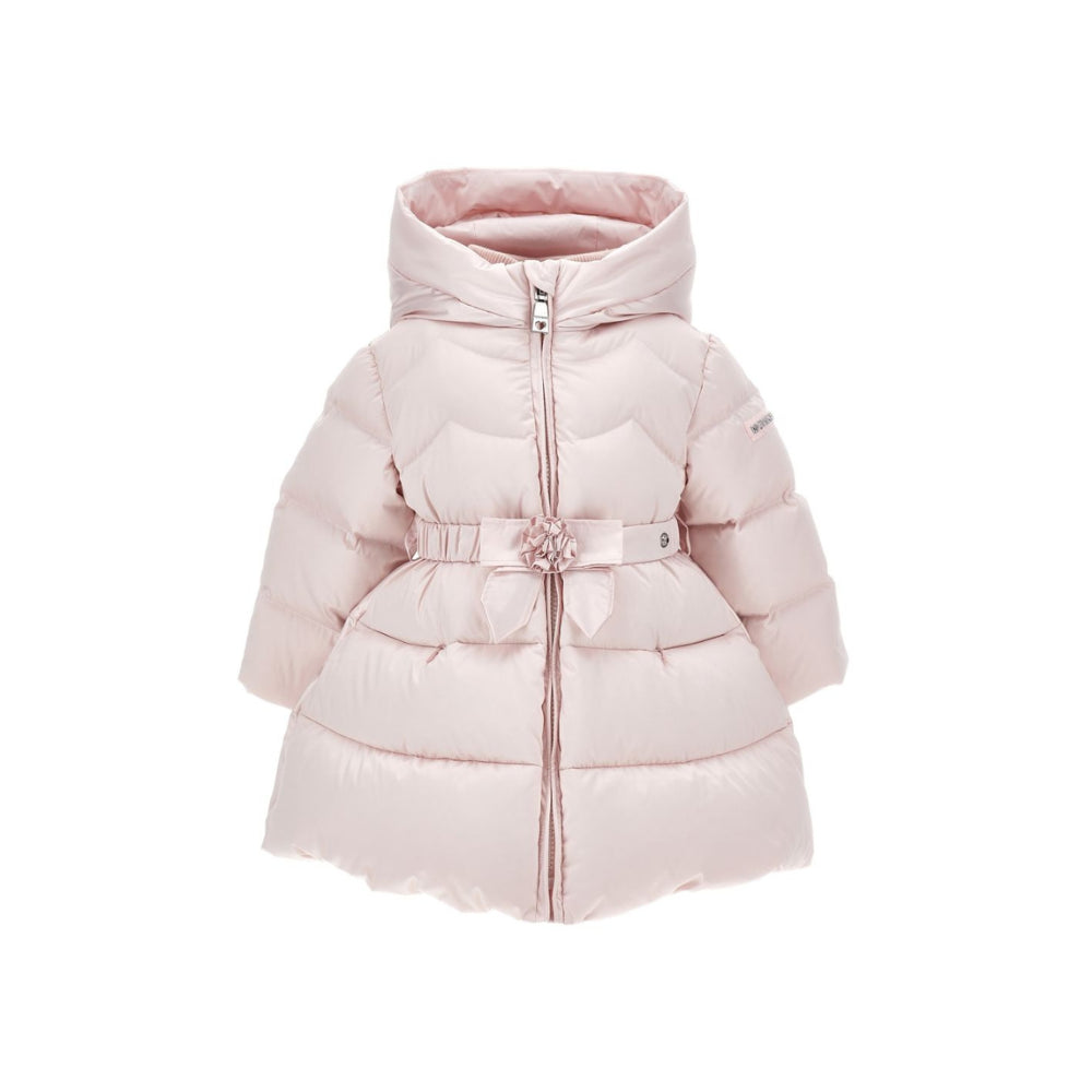 Giubbino per neonata Monnalisa Kids rosa con decorazione a fiori 37H102 8026NB 0013 MONNALISA KIDS