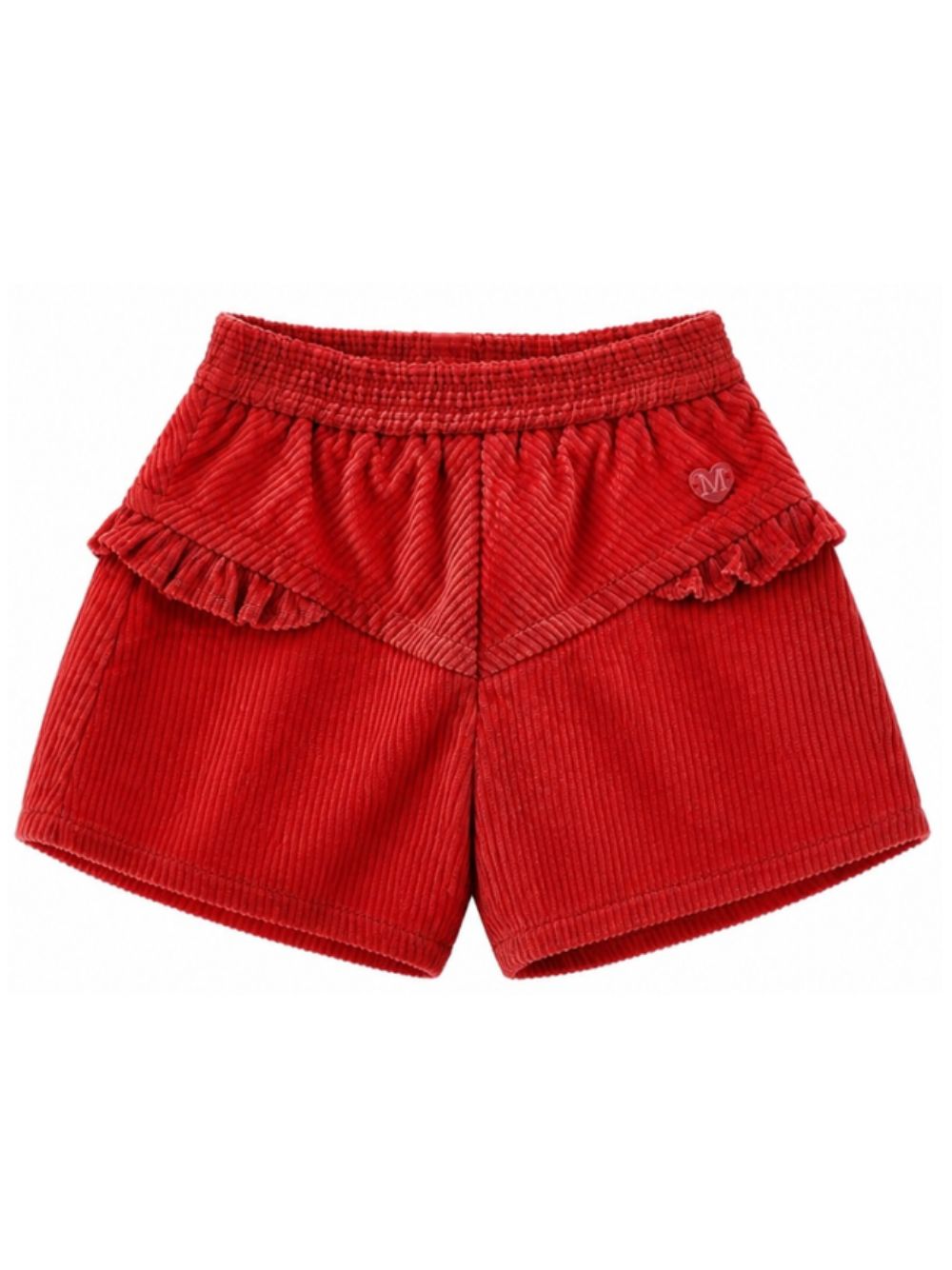Shorts per neonata Monnalisa Kids rossi con dettagli ruches 37H412 8852 0043 MONNALISA KIDS