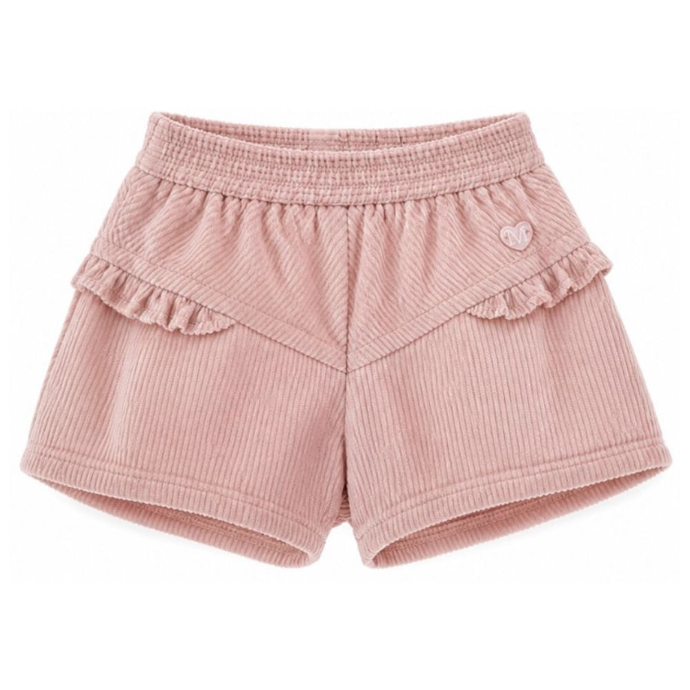 Shorts per neonata Monnalisa Kids rosa con motivo a coste 37H412 8852 094F MONNALISA KIDS