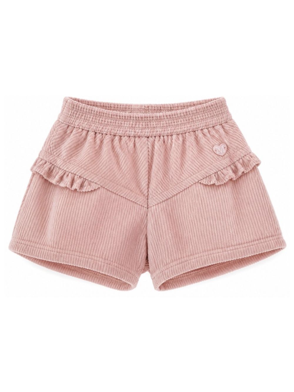Shorts per neonata Monnalisa Kids rosa con motivo a coste 37H412 8852 094F MONNALISA KIDS