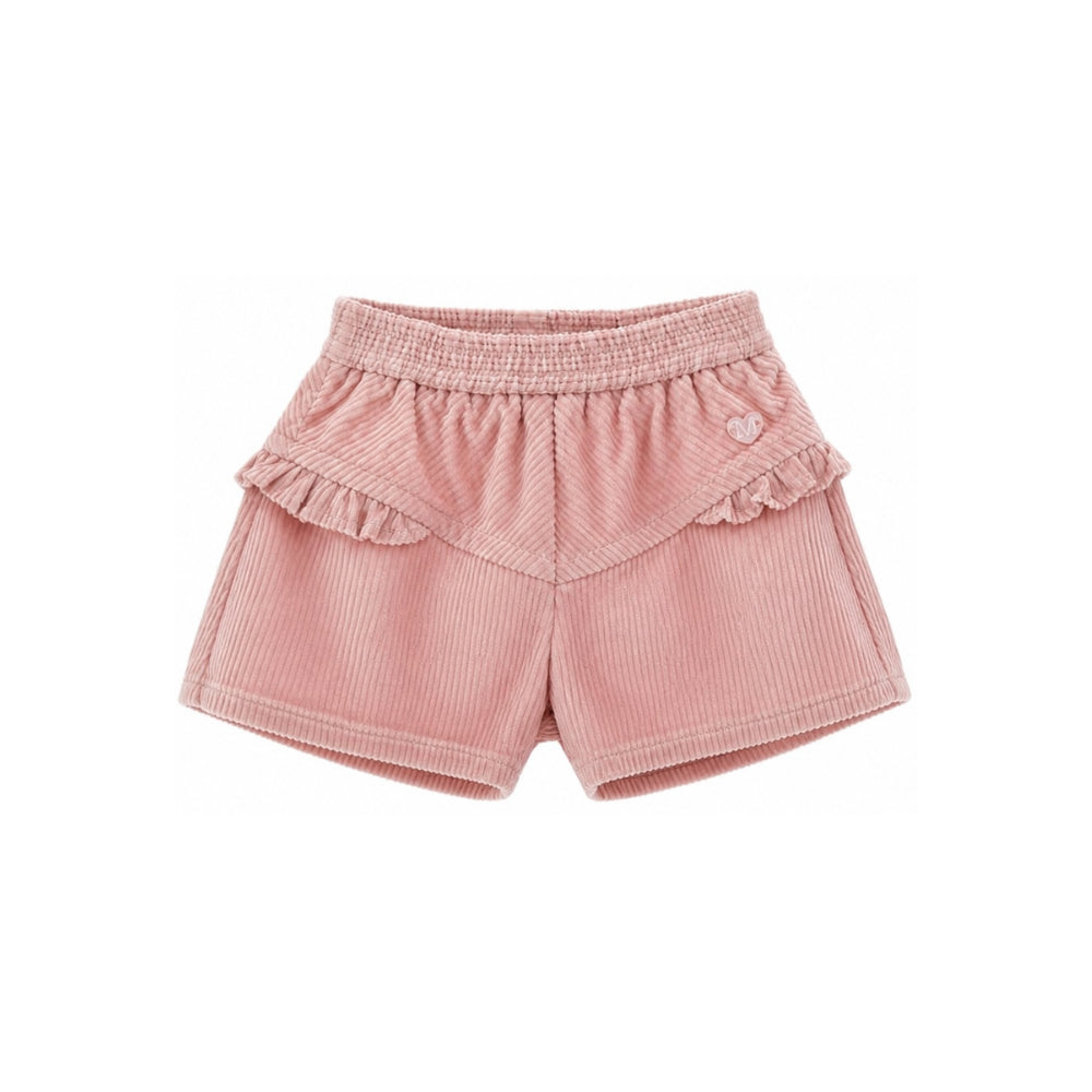 Shorts per neonata Monnalisa Kids rosa con motivo a coste 37H412 8852NB 094F MONNALISA KIDS
