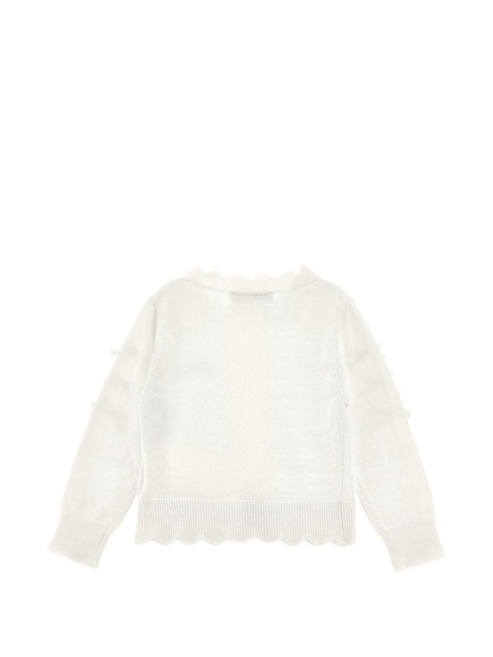 Cardigan per neonata Monnalisa Kids bianco con dettaglio fiocco 37H800 8060 0001 MONNALISA KIDS