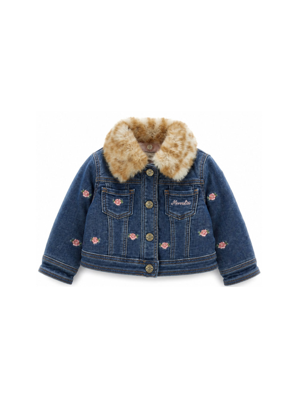 Giacca per neonata Monnalisa Kids in denim con ricamo 39H104 8042NB 0055 MONNALISA KIDS