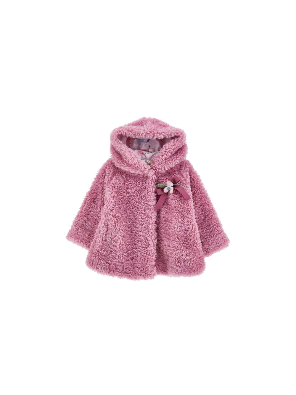 Cappotto per neonata Monnalisa Kids rosa con cappuccio 39H105 8013 0063 MONNALISA KIDS